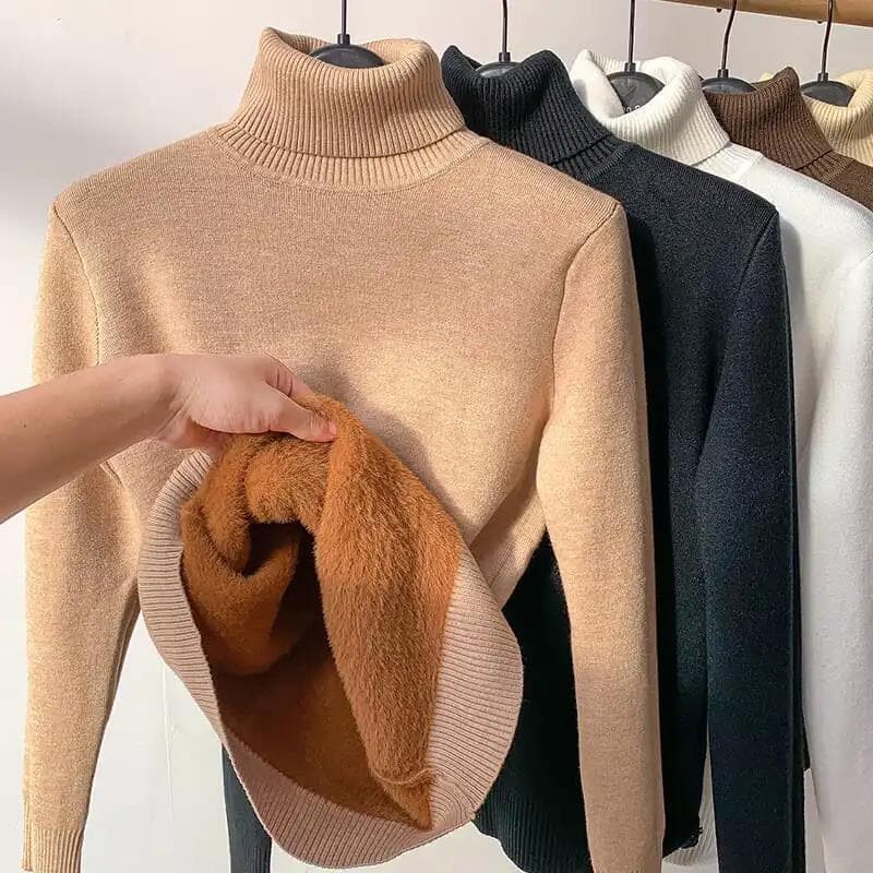 Women's Fitted Crew Neck Sweater Soft Long Sleeve