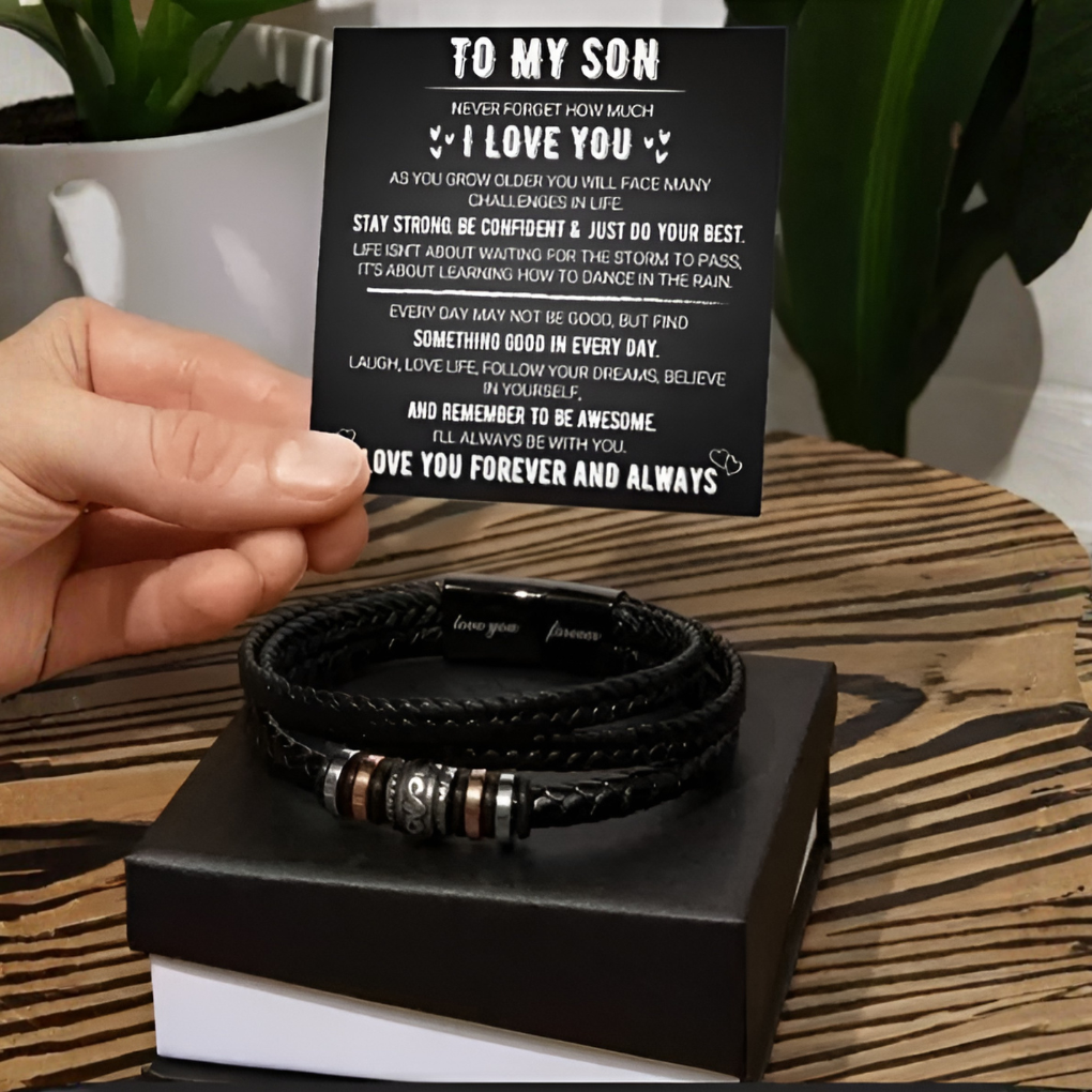 Stylish Men's Leather Wristband - Olytrend
