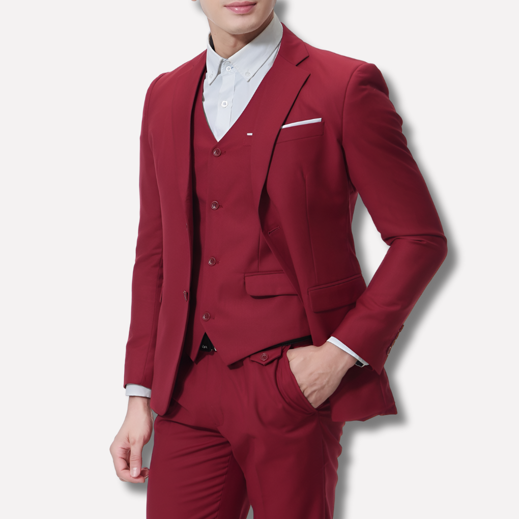 Tailored Fit Men's 3-Piece Business Suit
