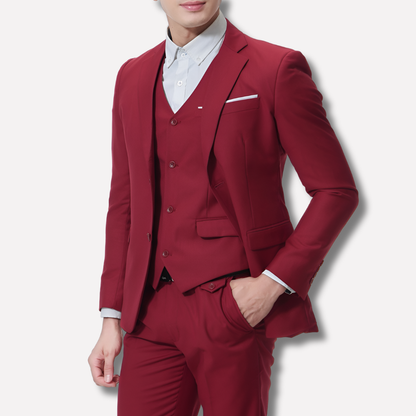 Tailored Fit Men's 3-Piece Business Suit