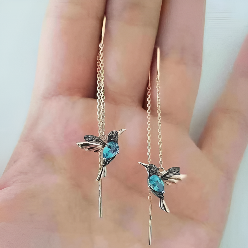 Colorful Bird Dangle Earrings