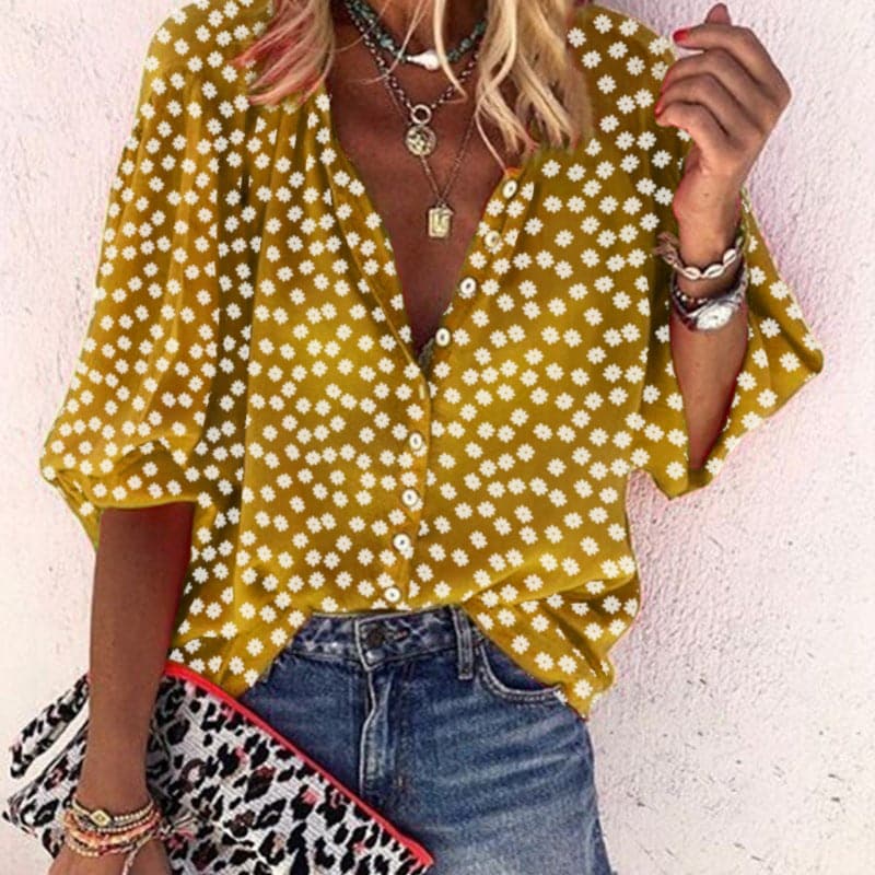 Ladies Lightweight V-Neck Short Sleeve Top