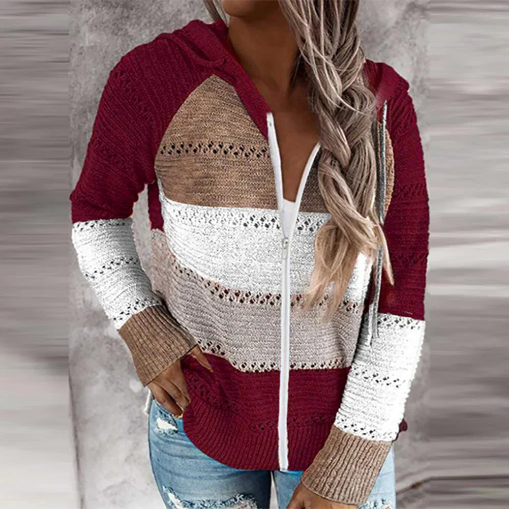 Casual V-Neck Knit Sweater for Women