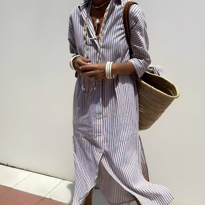 Ladies' Classic Crew Neck Shirt Dress