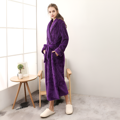 Soft Fleece Hooded Spa Robe