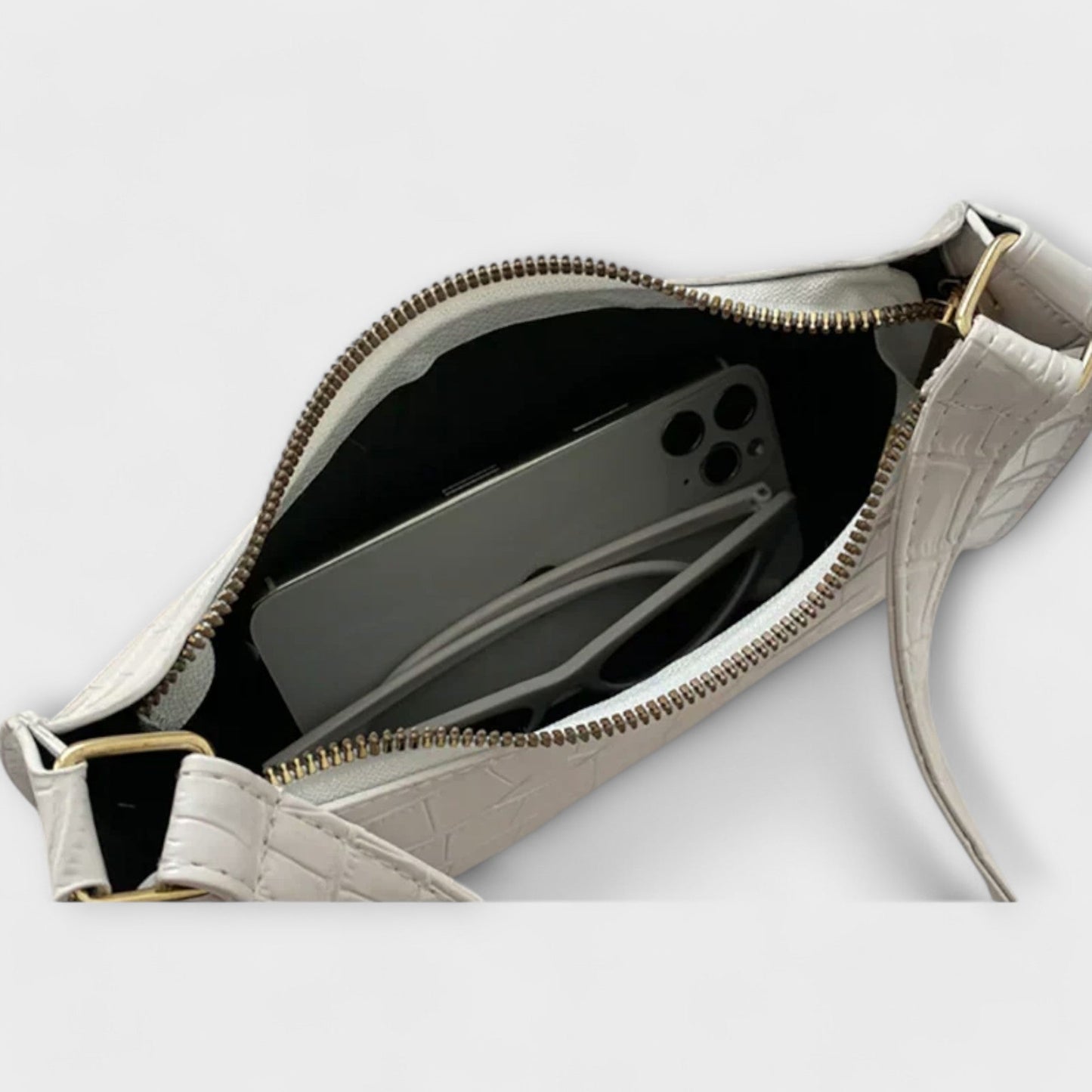 Shiny Faux Leather Shoulder Bag for Women