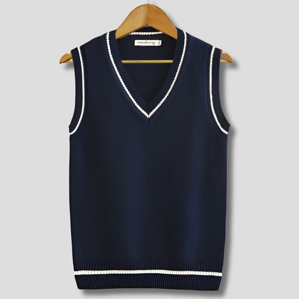 Classic Horizontal Stripe Tank Top Sweater - Olytrend