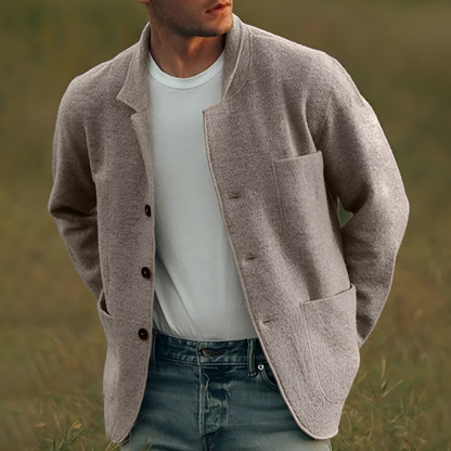 Relaxed Fit Plaid Jacket for Men - Olytrend