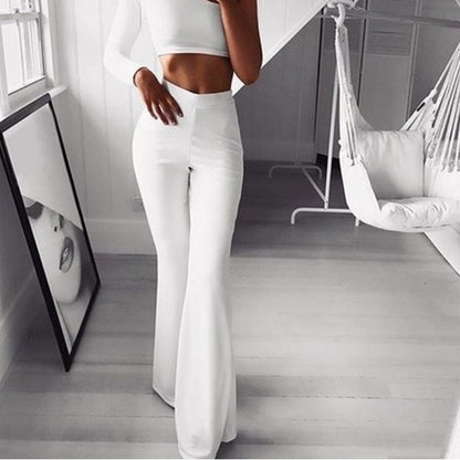 Wide Leg High Waisted Trousers