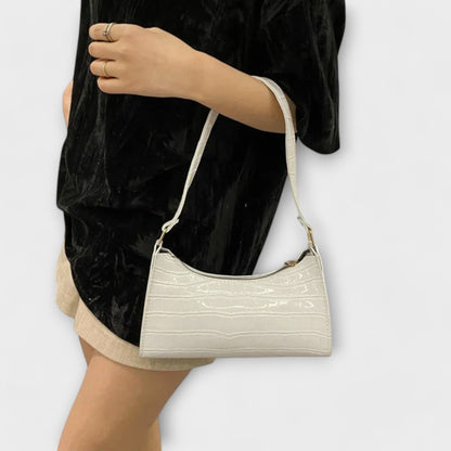 Shiny Faux Leather Shoulder Bag for Women