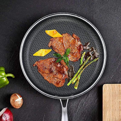 Easy Clean Non Stick Stainless Steel Fry Pan