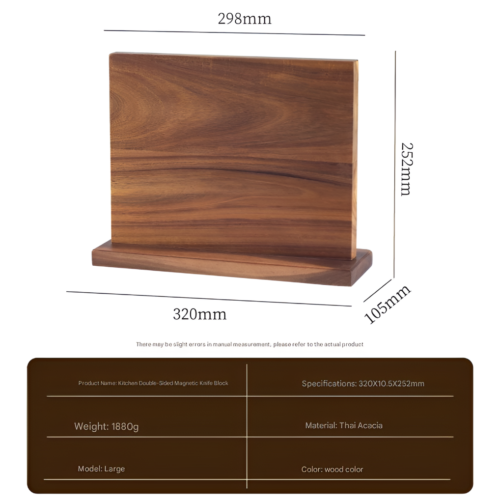 Space Saving Wooden Magnetic Knife Holder Block - Olytrend