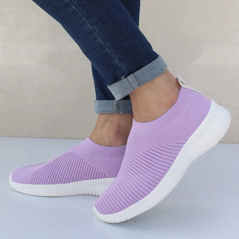 Women's Slip On Shoes - Soft Mesh - Lightweight Sneakers