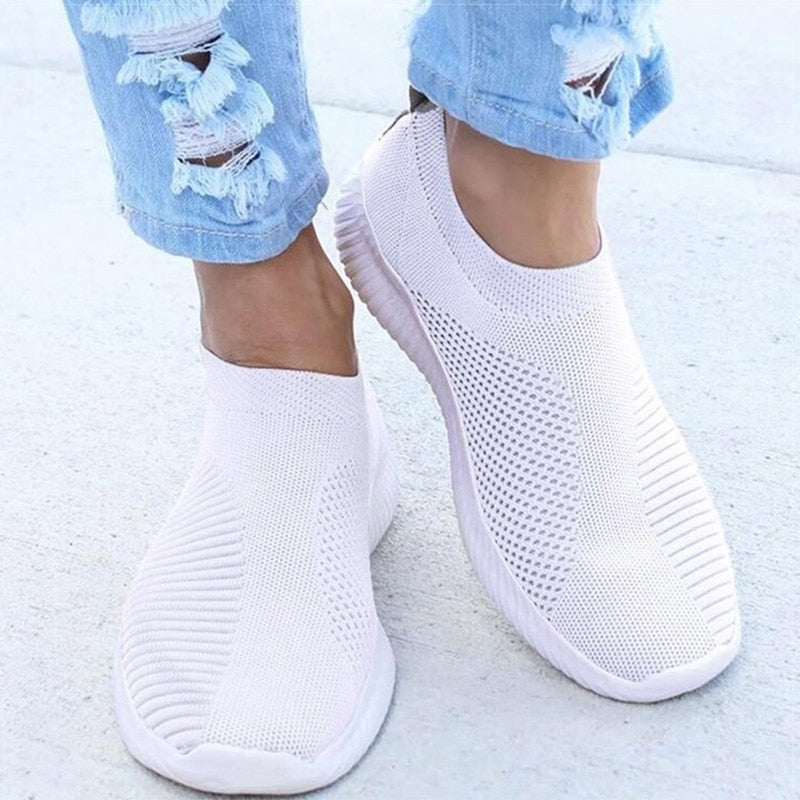 Women's Slip On Shoes - Soft Mesh - Lightweight Sneakers
