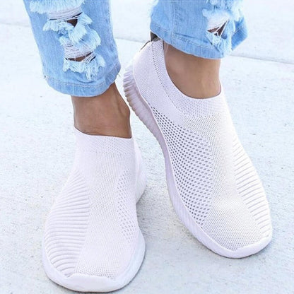 Women's Slip On Shoes - Soft Mesh - Lightweight Sneakers