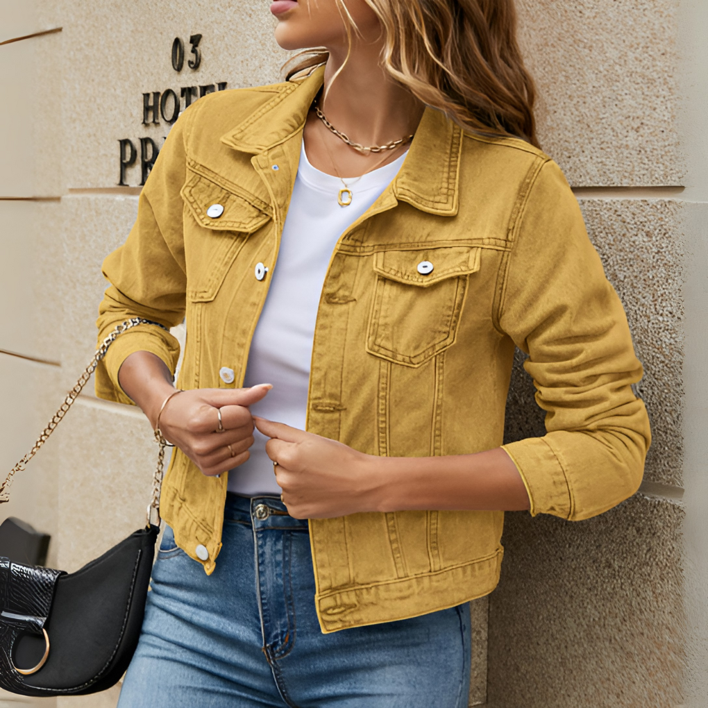 Timeless Blue Jeans Button Jacket