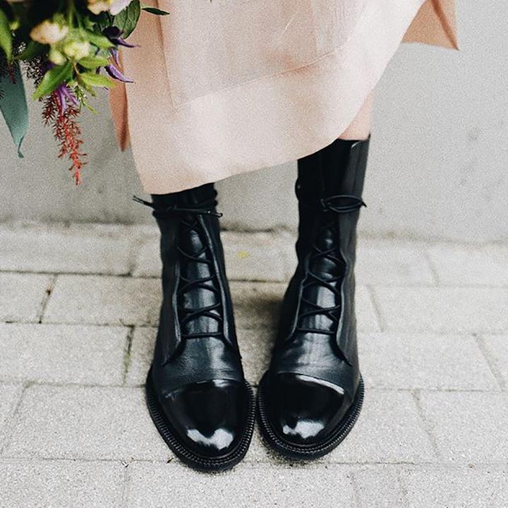 Chic Cozy Leather Ankle Boots