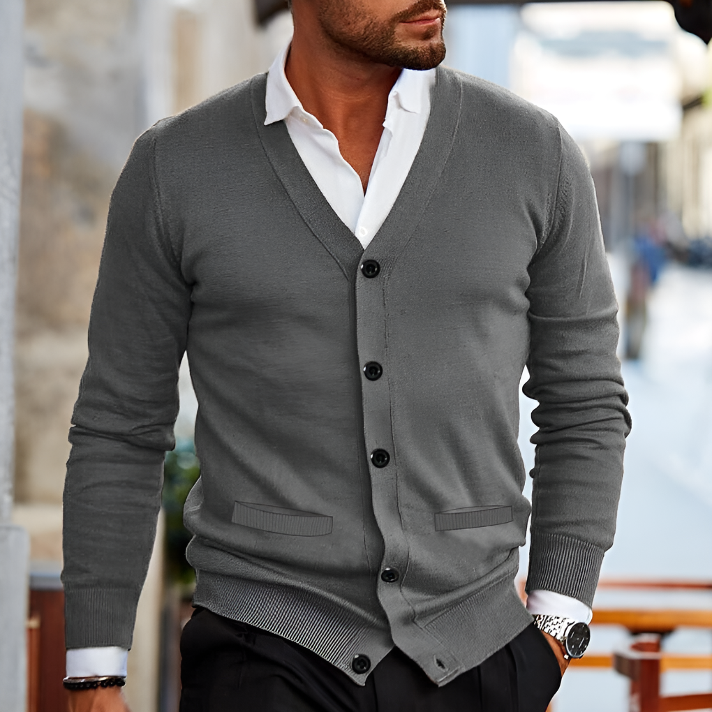 Relaxed Fit Men's Cotton Sweater