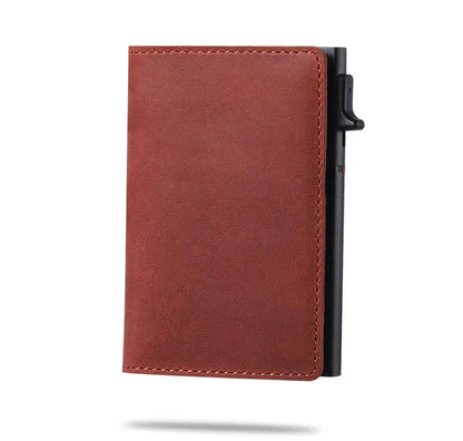 Slim Leather Phone Wallet Tracker