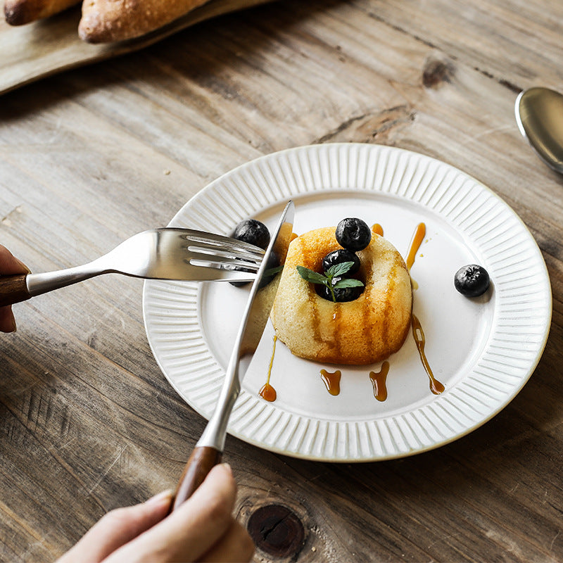 Japanese Wood Handle Flatware Set