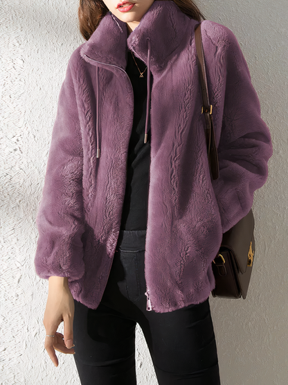Cozy Women's Faux Fur Zip Jacket