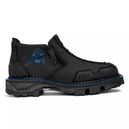 Tough Men's Ankle Boots with Edgy Detailing