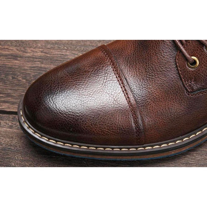 Classic Men's Ankle Boots with Lace-Up Closure