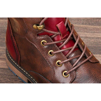 Classic Men's Ankle Boots with Lace-Up Closure