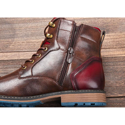 Classic Men's Ankle Boots with Lace-Up Closure