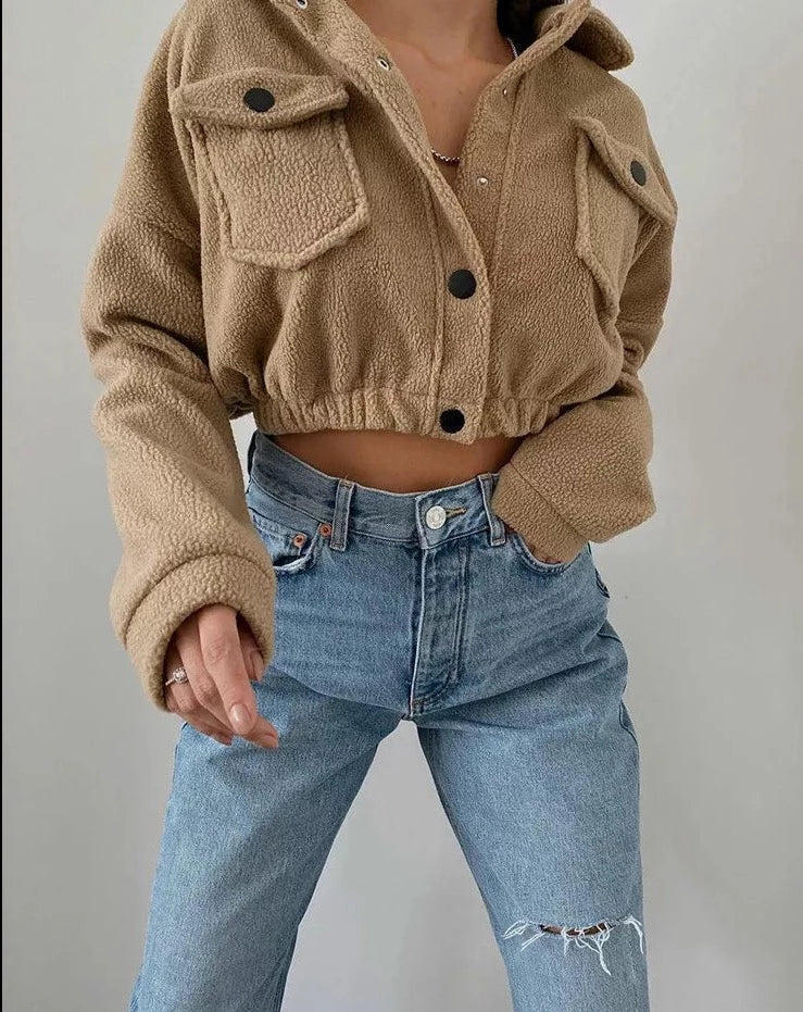 Comfy Casual Cropped Women's Jacket