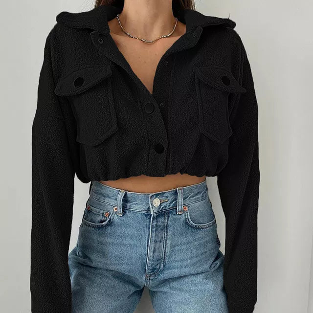 Comfy Casual Cropped Women's Jacket