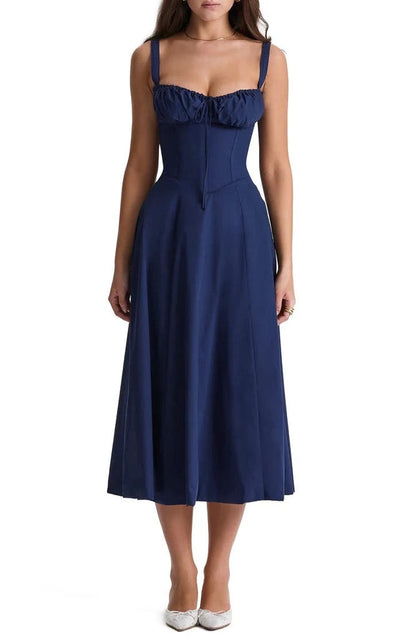 Slimming Fit Floral Midi Dress