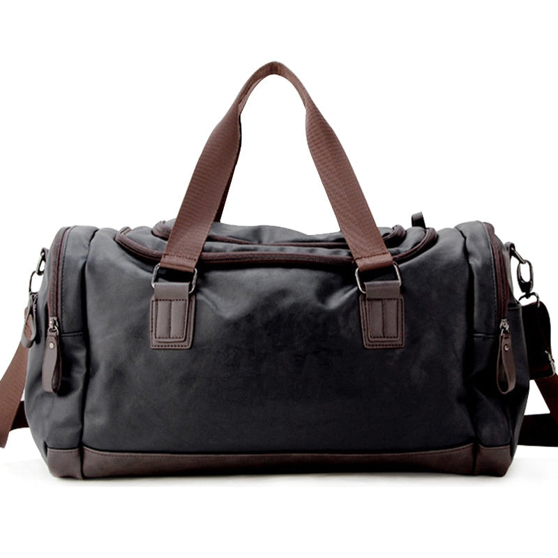 Classic Black Travel Duffel Bag for Men - Nocini
