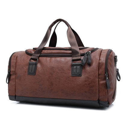 Strong Leather Travel Duffel Bag for Men