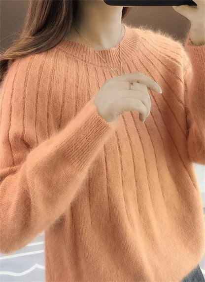 Soft Purple Women's Cable Knit Sweater