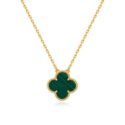 Luxury Gold Plated Silver Clover Pendant Necklace