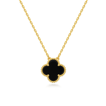 Luxury Gold Plated Silver Clover Pendant Necklace