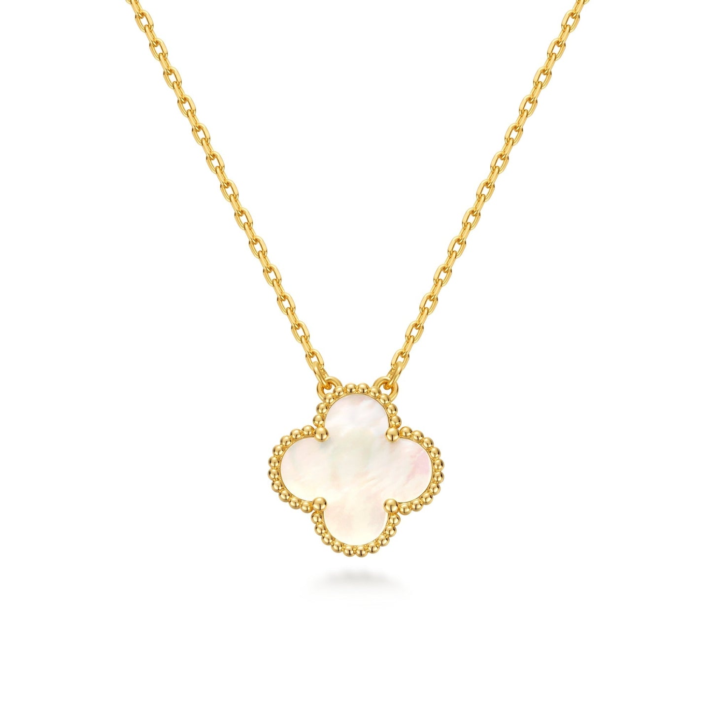 Luxury Gold Plated Silver Clover Pendant Necklace - Pexav