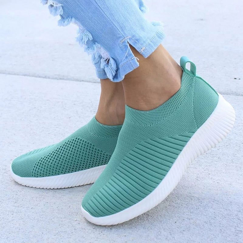Women's Slip On Shoes - Soft Mesh - Lightweight Sneakers - Nocini
