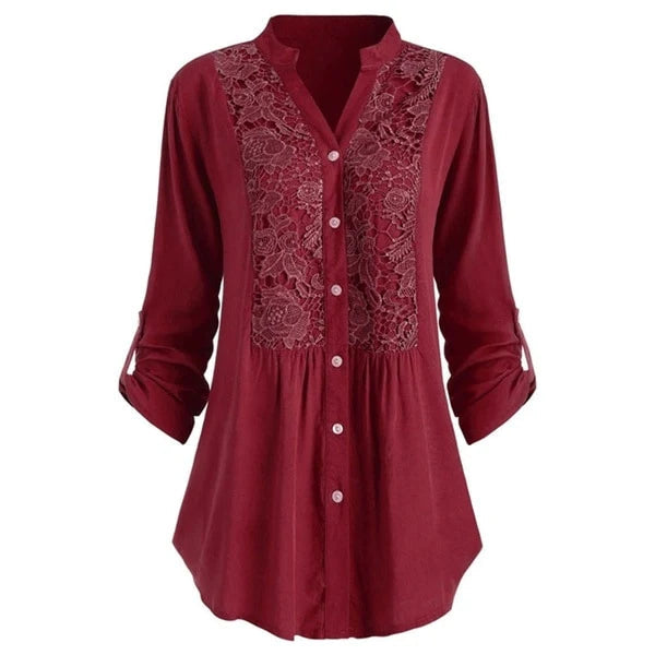 Elegant Ruffled Flowy Women Blouse