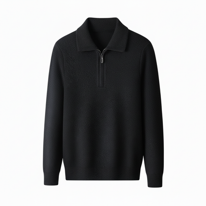 Men's Classic Zip Neck Pullover Sweater