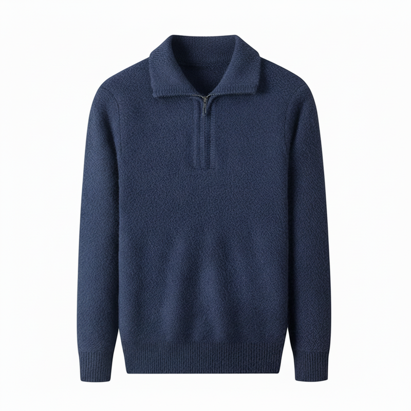 Men's Classic Zip Neck Pullover Sweater - Olytrend