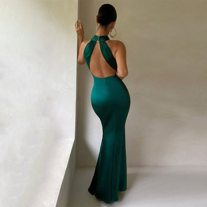 Elegant V Neck Long Evening Gown for Women