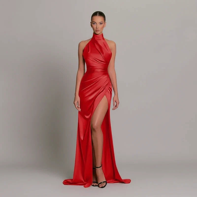 Slim Fit Long Evening Dress for Ladies