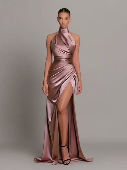 Slim Fit Long Evening Dress for Ladies - Olytrend