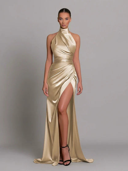 Slim Fit Long Evening Dress for Ladies