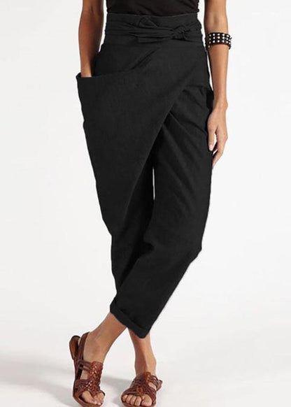 Loose Fit Women's Cotton Harem Pants High Waist