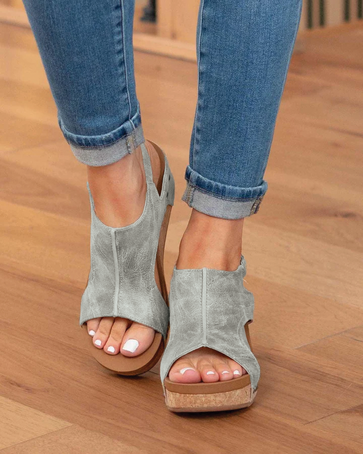 Clearance Vegan Summer Wedge Sandals