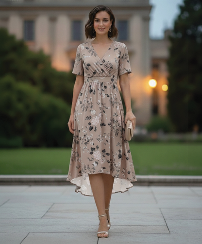 Comfortable Fit Floral Midi Dress