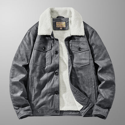 Warm Fleece Lined Sherpa Jacket - Nocini